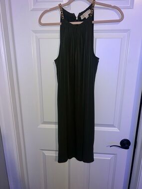 Michael Kors green Dress with Gold Chain Strap